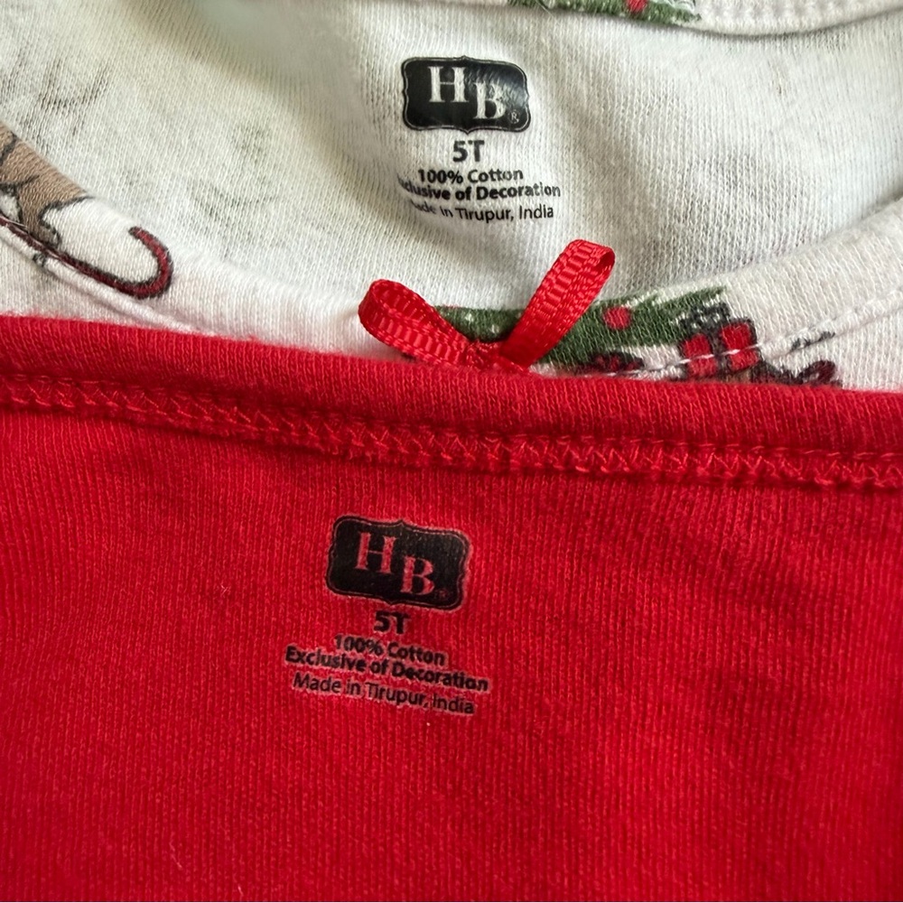 Girls Red Cardigan and Holiday Print Dress Set - Picture 2 of 6
